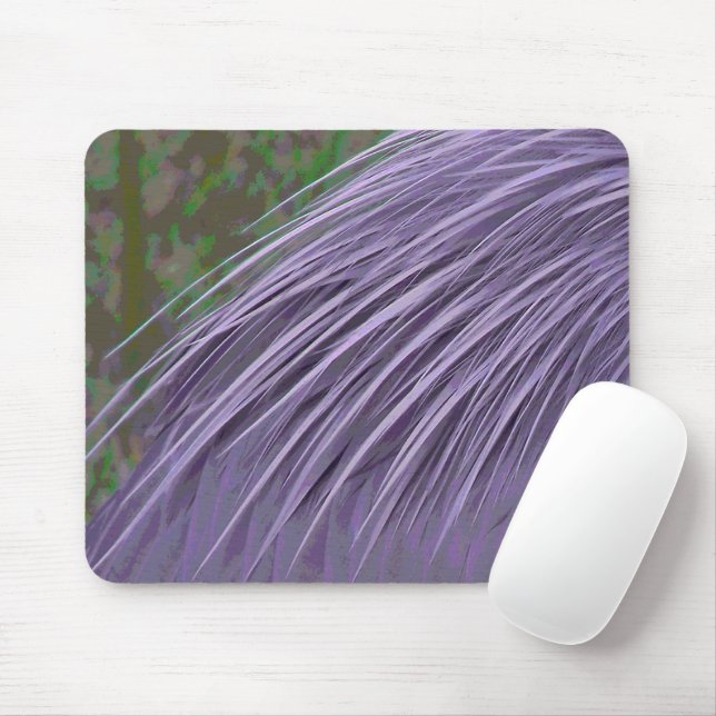 Lavendelblaue Federn Mousepad (Mit Mouse)