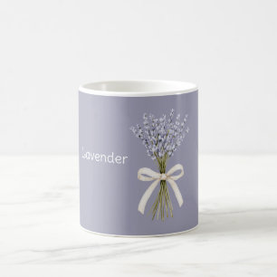 Lavendelblumen Creme Schleife Kaffeetasse
