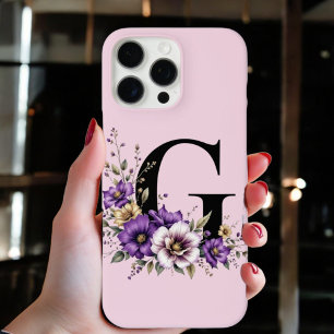 Lavendelblut: Mit Monogramm erster Buchstabe "G" iPhone 16 Pro Max Hülle