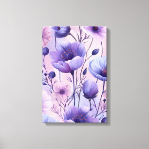 Lavendelblüte: Anemonen-Druck in lila Haze Leinwanddruck