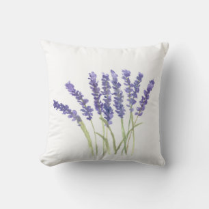 Lavendelblüten Aquarell Kräuter lila Veilchen Kissen