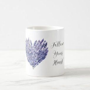 Lavendelblüten Herz Kaffeetasse