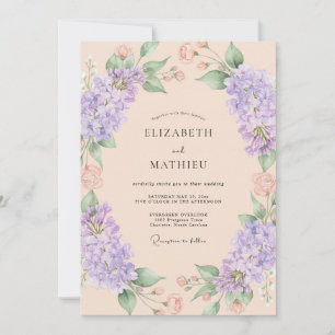 Lavendelblüten-Hochzeit im Ätherischen Einladung
