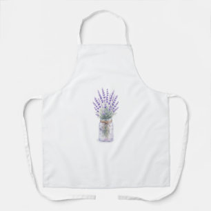 Lavendelblüten im Mason-Glas Wasserfarben Apron De Schürze