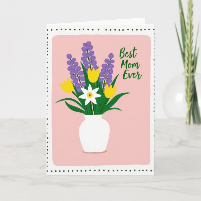 Lavendelblüten Mutter Karte (Vorderseite)