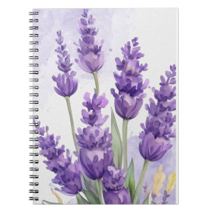 Lavendelblüten Notizbuch Sanftes lila florales T Notizblock