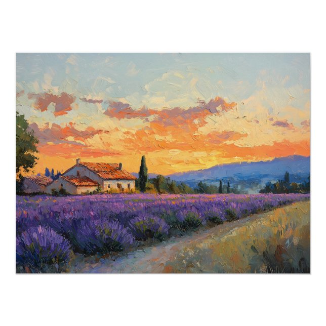 Lavendelfarm in der Provence Poster (Vorderseite)