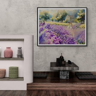 Lavendelfeld Serenität Fotodruck