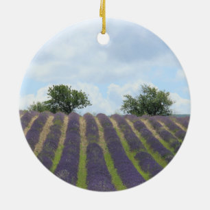 Lavendelfeld Weihnachtsverzierung Keramik Ornament