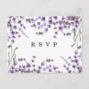 Lavendelflorale Boho Hochzeit Rsvp Postkarte