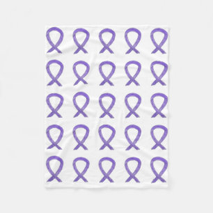 Lavendelkrebs-Bewusstsein Ribbon Fleece Blanket