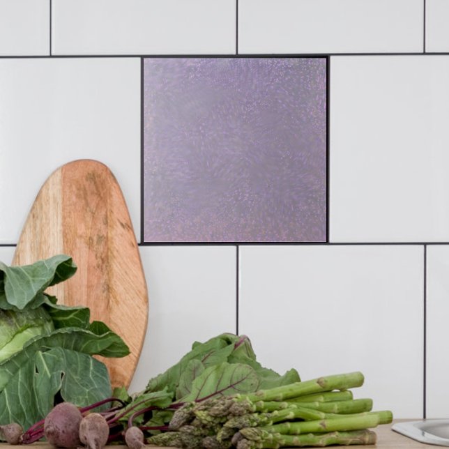 Lavendelnebel-Keramik Fliese (Lavender mist ceramic tile for kitchen or bath.)