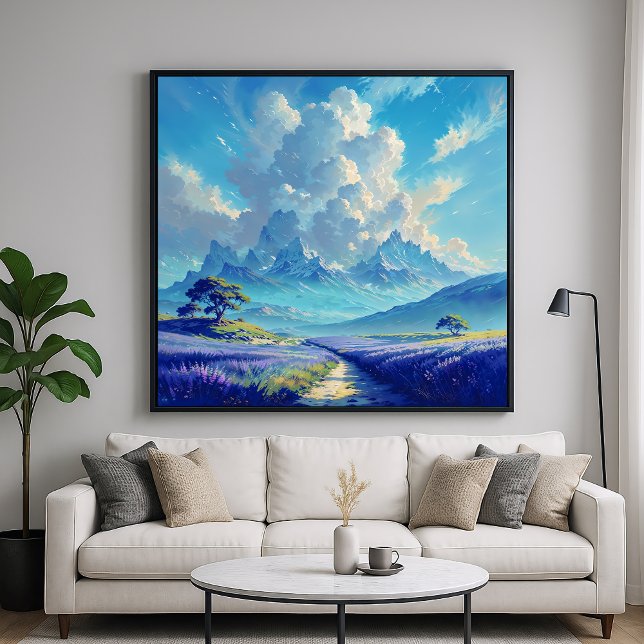 Lavendelpfad - Malerische Landschaft Kunst Poster (Von Creator hochgeladen)