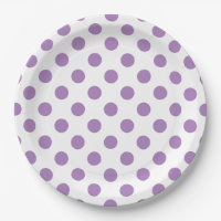 Lavendelpolka-Punkte auf weiß