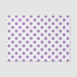 Lavendelpolka-Punkte auf weiß Seidenpapier