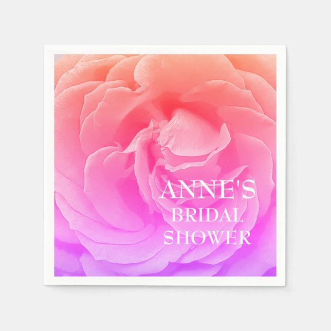 Lavendelstalk, Brautparty Paper Napkins Serviette (Vorderseite)