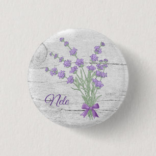 Lavendelstrauss, personalisiert button