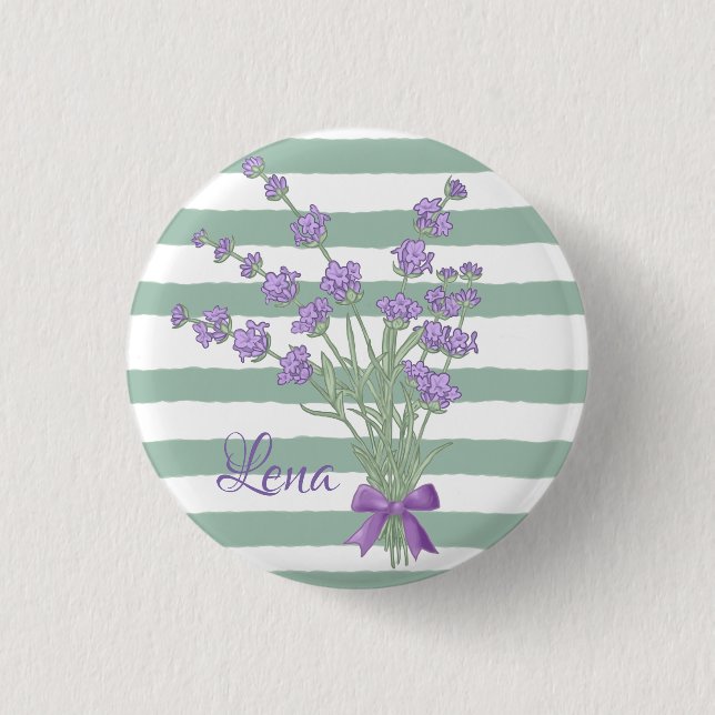Lavendelstrauss, personalisiert button (Vorderseite)