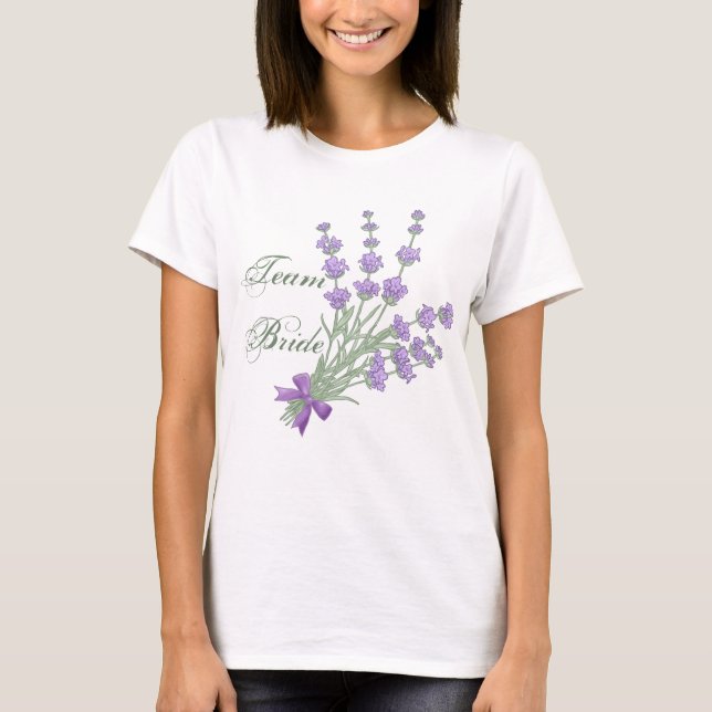 Lavendelstrauss, Team Bride T-Shirt (Vorderseite)