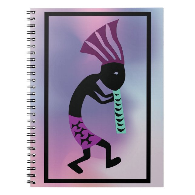 Lavendeltöne des Kokopelli-Notebooks Notizblock (Vorderseite)