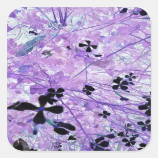 Lavender Abstract Quadratischer Aufkleber