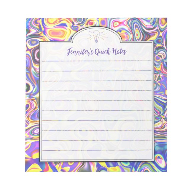 Lavender Abstrakt Art Custom Shopping oder Idee Hi Notizblock (Vorderseite)