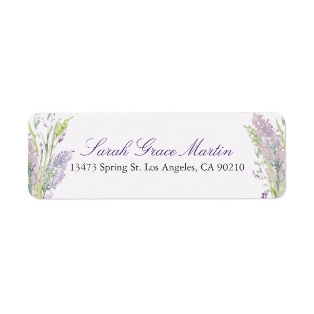Lavender Address Labels (Vorne)