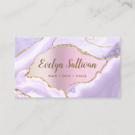 Lavender Agate Imitats Pearlescent Fox Visitenkart Visitenkarte