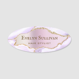Lavender Agate Imitats Perlescent Foil Namensschild