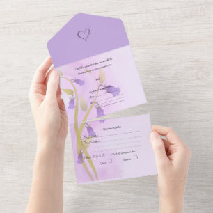 Lavender All in one Wedite Einladung
