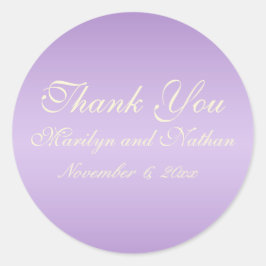 Lavender and Ivory 1,5" Round Danke Sticker