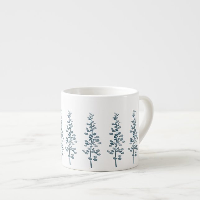 Lavender Aquarelle Blume Tasse (Vorderseite Rechts)