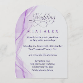 Lavender Arch Elegant Wedding Invitation