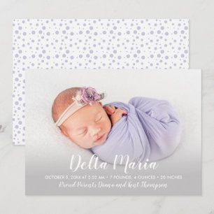 Lavender Baby Girl Foto Geburtshinweise