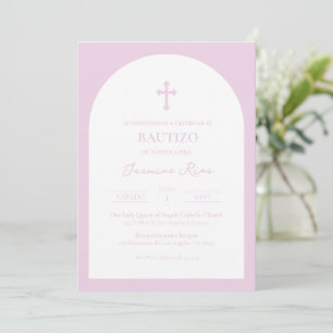 Lavender Bautizo Invitación Taufen Einladung