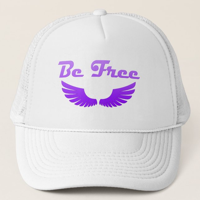 Lavender Be Free Hat Truckerkappe (Vorderseite)