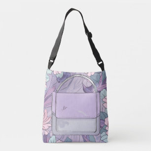 Lavender Beauty Purse Kunst Tragetaschen Mit Langen Trägern
