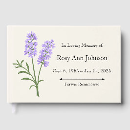 Lavender Beerdigung Gästebuch - In Love Memory