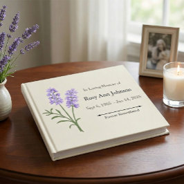 Lavender Beerdigung Gästebuch - In Love Memory