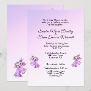 Lavender Bells Hochzeitseinladung Einladung