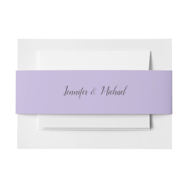 Lavender Belly Bands Einladungsbanderole (Vorderseite Beispiel)