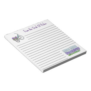 Lavender Bike And Garden 5,5" x 6" Notizblock