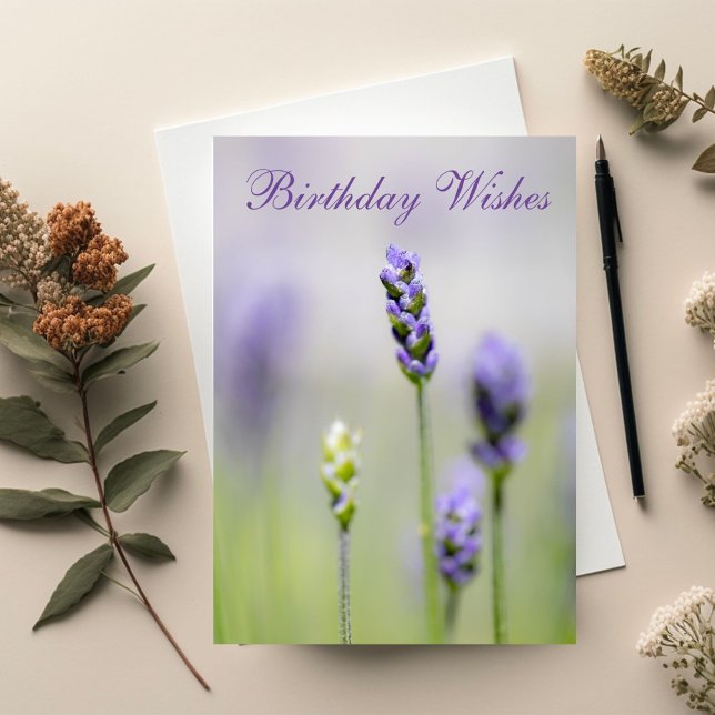 Lavender Birthday Wises Karte (Von Creator hochgeladen)