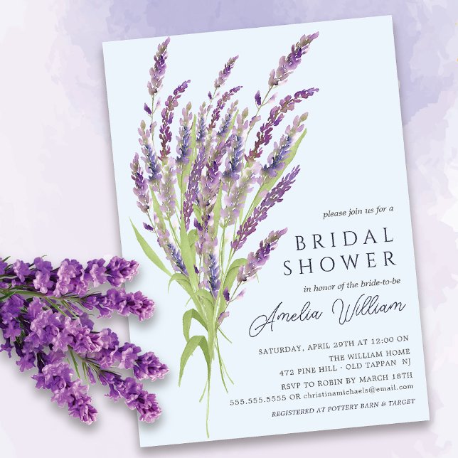 Lavender Bliss Bridal Dusche Einladung (Von Creator hochgeladen)
