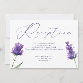 Lavender Bliss Elegante Aquarell Empfang Card Einladung