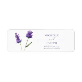 Lavender Bliss Elegante Wasserfarben-Rücksendeadre