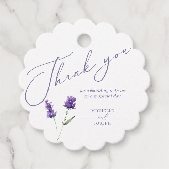 Lavender Bliss Elegantes Wasser Geschenkanhänger (Vorderseite)