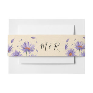 Lavender Bloom Wasserfarbe Wildblume Hochzeit Einladungsbanderole