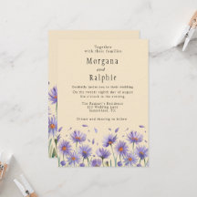 Lavender Bloom Wasserfarbe Wildblumen Hochzeit