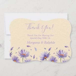 Lavender Bloom Wildblumen Hochzeit Dankeskarte